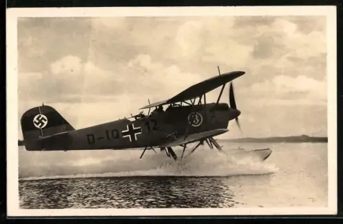 AK Start eines Wasserflugzeuges des Wehrmacht mit 