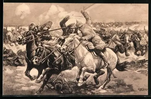 Künstler-AK Curt Schulz-Steglitz: das geschlagene russische Heer in Polen