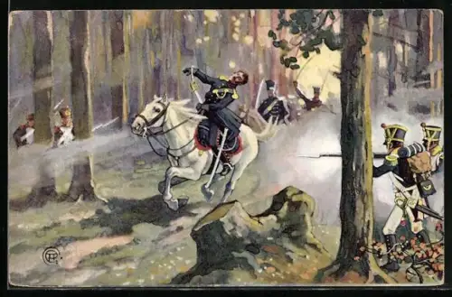 AK Gadebusch, Völkerschlacht 1813, Tod Theodor Körners