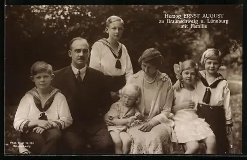AK Herzog Ernst August zu Braunschweig u. Lüneburg mit Familie