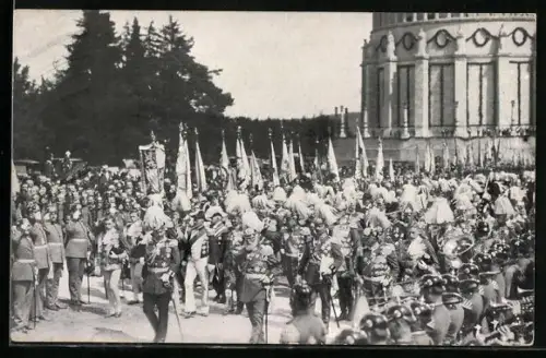 AK Kelheim, Kaiser Wilhelm II. auf der Jahrhundertfeier am 25.August 1913