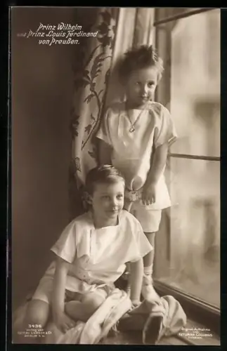 AK Prinz Wilhelm und Prinz Louis Ferdinand von Preussen als Kinder