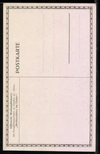 Künstler-AK Franz Kuderna: Weihnachten 1915, Soldat in Bunker