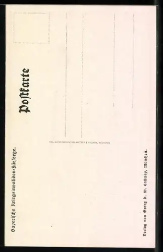 Künstler-AK Richard Klein: Soldat auf Skiern