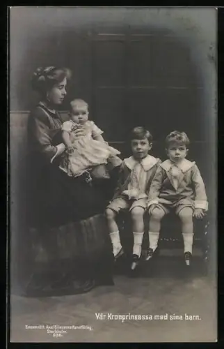 AK Kronprinzessin von Schweden, mit Sina Barn