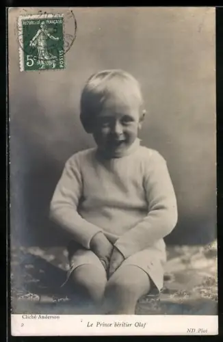AK Prinz Olaf V von Norwegen im Burschenalter