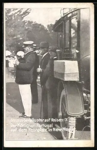 AK New Marker, König von Portugal auf dem Rennplatz