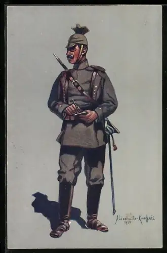 Künstler-AK Gefreiter des 1. Ulanen-Reg. Kaiser Wilhelm II. König von Preussen, Bamberg