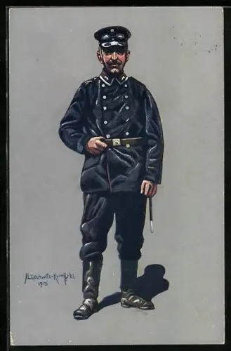 AK Unteroffizier des Kraftfahr-Bat, 1914-1915