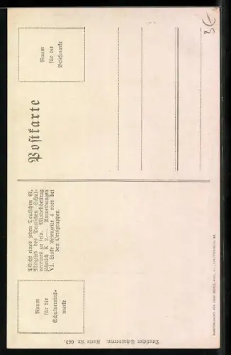 Künstler-AK Ernst Kutzer: AK Deutscher Schulverein Nr. 663: Soldat in der Nacht