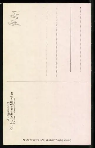 AK Münchner Kindl trinkt Bier