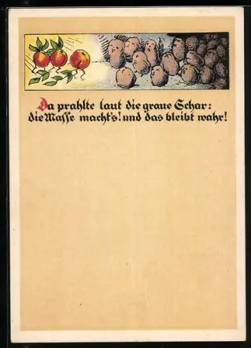 AK Kartoffeln begegnen Äpfeln