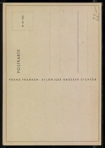 Künstler-AK Portraitzeichnung Adalbert Stifer