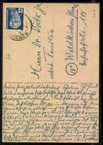 AK der kleine Däumling stiehlt dem Riesen die Stiefel, Märchen