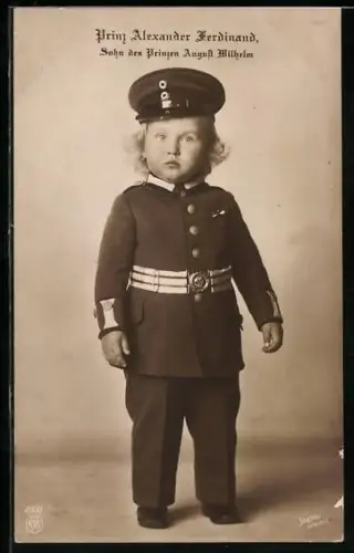 AK Prinz Alexander Ferdinand, Sohn des Prinzen August Wilhelm von Preussen in Uniform