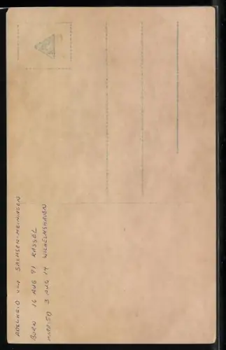 AK Prinzessin Adalbert von Preussen mit Schmuck und Hut