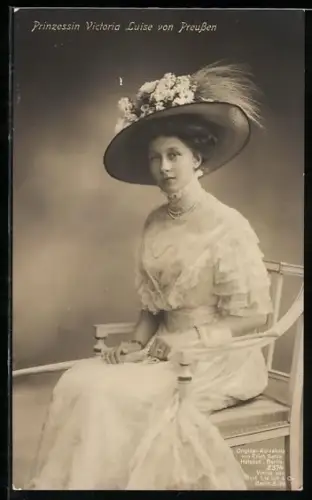 AK Prinzessin Victoria Luise von Preussen, spätere Herzogin von Braunschweig