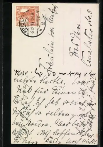 AK Prinzessin August Wilhelm im schwarzen Kleid und langer Kette, verträumter Blick