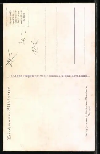 Künstler-AK Matthäus Schiestl: Kirche in verschneiter Landschaft