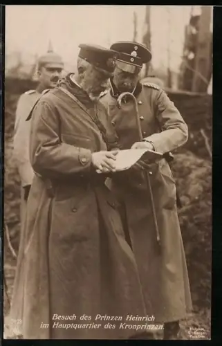 AK Prinz Heinrich von Preussen und Kronprinz Wilhelm