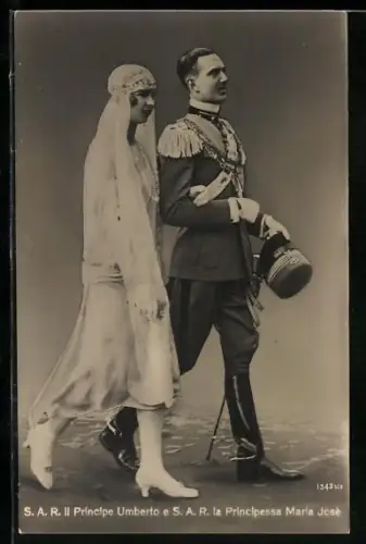 AK S. A. R. il Principe Umberto e S. A. R. la Principessa Maria Jose von Italien