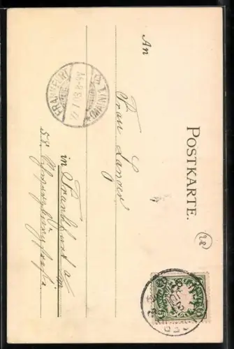 Künstler-AK Karl Mutter: Nürnberg, Koenigsstrasse am Abend