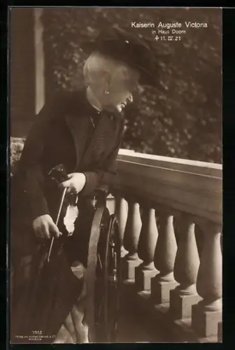 AK Kaiserin Auguste Victoria von Preussen im Rollstuhl, Haus Doorn