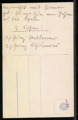 AK Portrait Prinz Heinrich von Preussen