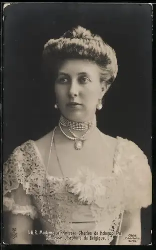 AK Madame la Princesse Charles de Hohenzollern, Princesse Josephine de Belgique
