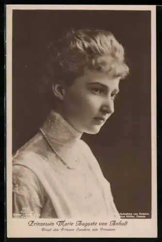 AK Portrait der Prinzessin Marie Auguste von Anhalt