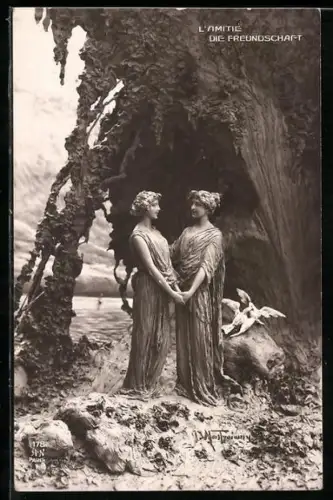 Künstler-AK Domenico Mastroianni: L`Amitié, die Freundschaft