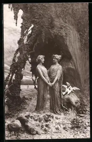 Künstler-AK Domenico Mastroianni: L`Amitié, die Freundschaft