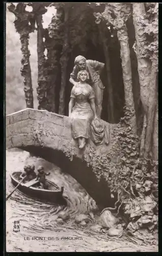 Künstler-AK Domenico Mastroianni: Le Pont des Amours, Brücke der Liebe