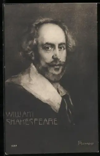 Künstler-AK William Shakespeare, Portrait des Dichters