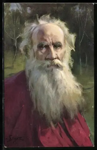AK Schriftsteller Leo Graf Tolstoi
