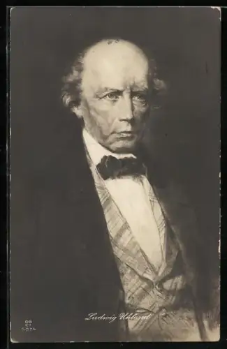 AK Portrait des Dichters Ludwig Uhland