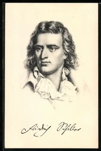 Künstler-AK Friedrich von Schiller im Portrait