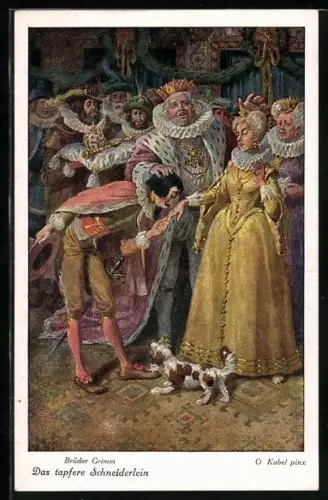 Künstler-AK Otto Kubel: Brüder Grimm, Das tapfere Schneiderlein