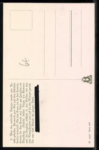 Künstler-AK Oskar Herrfurth: Brüder Grimms Marienkind: Über die verstockte Königin wurde nun Gericht gehalten ...