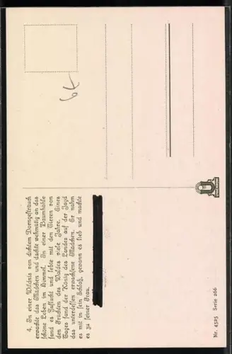 Künstler-AK Oskar Herrfurth: Marienkind, König findet auf der Jagd ein Mädchen im Wald