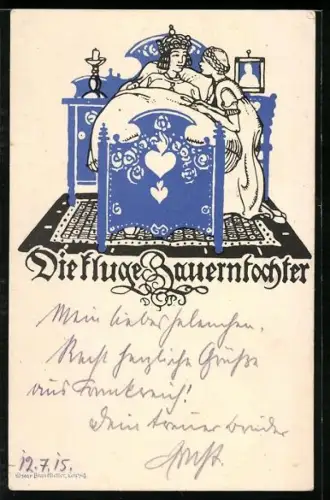 AK Die kluge Bauerntochter, Märchen der Gebrüder Grimm