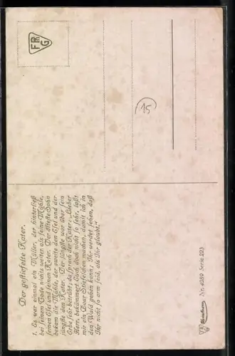 Künstler-AK Otto Kubel: Szene aus Der gestiefelte Kater, Schuhmacher nimmt Mass