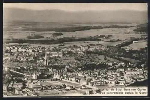 AK Bern, Blick auf die Stadt vom Gurten