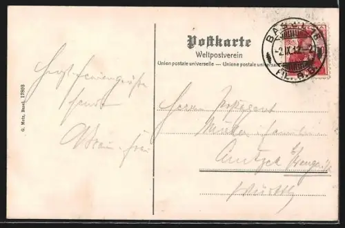 AK Basel, Partie am Rhein mit Münster