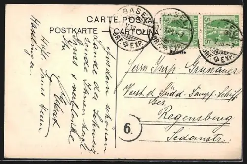 AK Basel, Partie under den Weitsteinbrücke