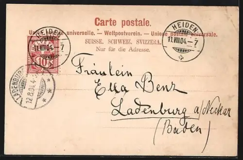 AK Heiden, Ortsansicht mit Weitblick