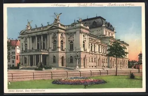 AK Zürich, Partie am Stadttheater
