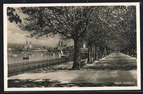 AK Zürich, Seefeldquai mit Blick zum Ort