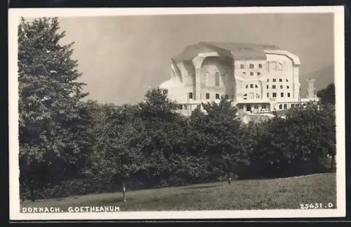 AK Dornach, Blick zum Goetheanum