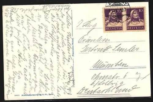 AK Frutigen, Ortsansicht mit Kirche